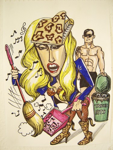 Cartoon: Lady Gaga (medium) by caknuta-chajanka tagged lady,gaga