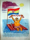 Cartoon: S.O.S. (small) by caknuta-chajanka tagged fan,national,sea,shipwreck