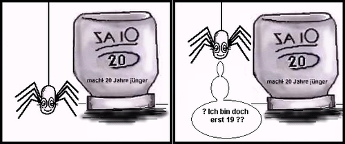 Cartoon: Verjüngungskur (medium) by petronas tagged 19,jahre,20,kur,jung