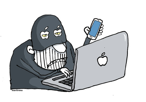 Cartoon: Apple Virus (medium) by martirena tagged apple,virus,application