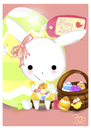 Cartoon: Happy Easter (small) by Bluecy tagged white,rabbit,easter,eggs,color