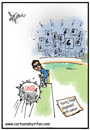 Cartoon: Fighting with Cancer! (medium) by irfan tagged india,team