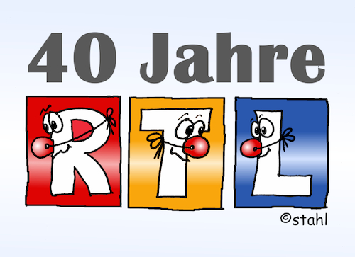 Cartoon: 40 Jahre RTL (medium) by wista tagged rtl,privatfernsehen,fernsehen,jubiläum,geburtstag,40,vierzig,jahre,feier,feiern,pappnase,rtl,privatfernsehen,fernsehen,jubiläum,geburtstag,40,vierzig,jahre,feier,feiern,pappnase