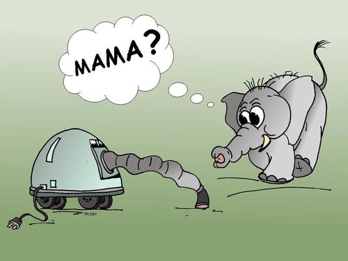 Cartoon: Baby Elefant (medium) by wista tagged baby,elefant,elephant,staubsauger,missverständnis,rüssel,mama,elefanten