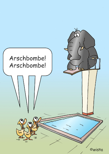 Cartoon: Paketsprung (medium) by wista tagged paketsprung,arschbombe,splashdiving,wasser,wasserfontäne,schwimmbad,sprungbrett,springen,turmspringen,wasserspringen,diving,sport,spaß,elefant,ente,beckenrand,paketsprung,arschbombe,splashdiving,wasser,wasserfontäne,schwimmbad,sprungbrett,springen,turmspringen,wasserspringen,diving,sport,spaß,elefant,ente,beckenrand