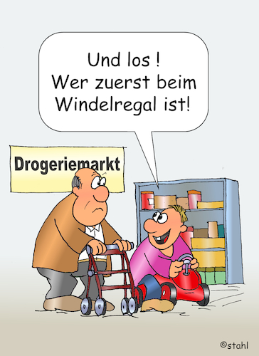 Cartoon: Seniorenwindeln (medium) by wista tagged senioren,seniorenwindeln,windeln,inkontinenz,inkontinent,kaufen,hosenwindeln,drogerie,supermarkt,kind,kinder,baby,babywindeln,bobbycar,wettrennen,auto,autorennen,rollator,einkaufen,enkel,opa,oma,senioren,seniorenwindeln,windeln,inkontinenz,inkontinent,kaufen,hosenwindeln,drogerie,supermarkt,kind,kinder,baby,babywindeln,bobbycar,wettrennen,auto,autorennen,rollator,einkaufen,enkel,opa,oma