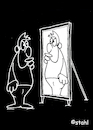Cartoon: Spiegelbild (small) by wista tagged spiegel,spiegelbild,schwarz,weiss,positiv,negativ
