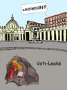 Cartoon: Vati-Leaks (small) by wista tagged vatikan,leaks,vatileaks,papst,teufel,gänswein