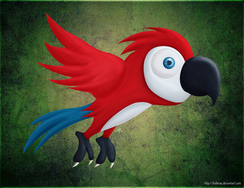 Cartoon: A random parrot (medium) by kellerac tagged illustration,ilustracion,animal,nature,colorful,bird,parrot,kellerac,keller,maria