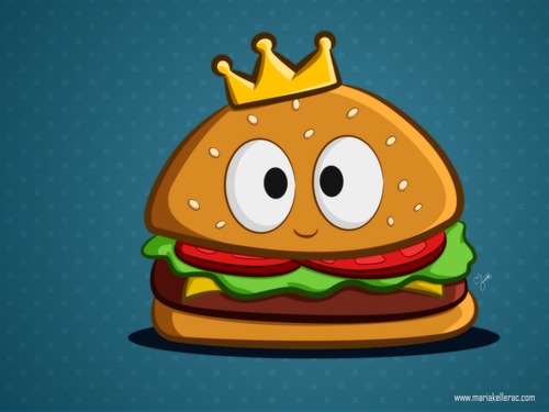 Cartoon: Burger King (medium) by kellerac tagged burger,king,cartoon,vector,colorful,character,cute