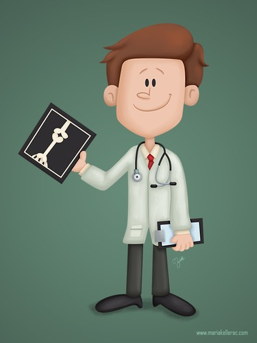 Cartoon: The Doctor (medium) by kellerac tagged doctor,medico,medicine,mexico,cartoon,xray,profession