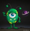 Cartoon: Greetings Earthlings (small) by kellerac tagged alien cute space maria keller kellerac mexico cartoon