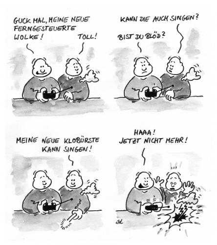 Cartoon: Ferngesteuerte Wolke (medium) by achecht tagged wolke,ferngesteuert,fernsteuerung,klobürste,singen,gesang,blitz,donner,freunde,missgunst,neid,wolke,ferngesteuert,fernsteuerung,klobürste,singen,gesang,freunde,missgunst,neid,technik,angeben,angeberei,ausstechen,neider,freundschaft,neidisch,gerät,entwicklung,protzen,prahlen,wettbewerb,schadenfreude