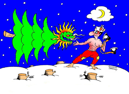 Cartoon: 2012 yer (medium) by Dubovsky Alexander tagged yer,dragon,fir
