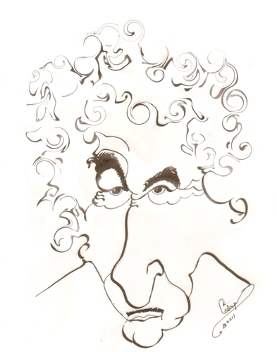Cartoon: Bob Dylan (medium) by cabap tagged caricature