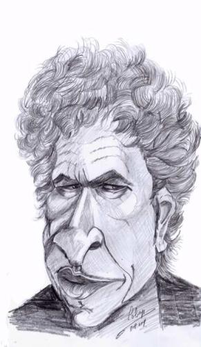 Cartoon: Bob Dylan (medium) by cabap tagged caricature