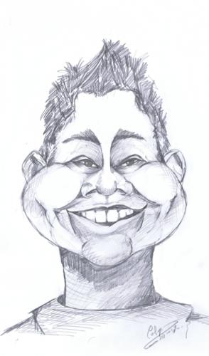 Cartoon: caricature from a forumfriend (medium) by cabap tagged caricature