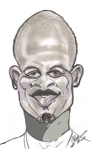 Cartoon: Djimon Hounsou (medium) by cabap tagged caricature