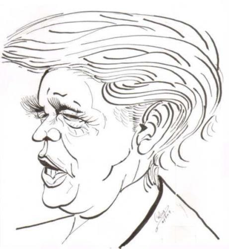 Cartoon: Donald Trump (medium) by cabap tagged caricature
