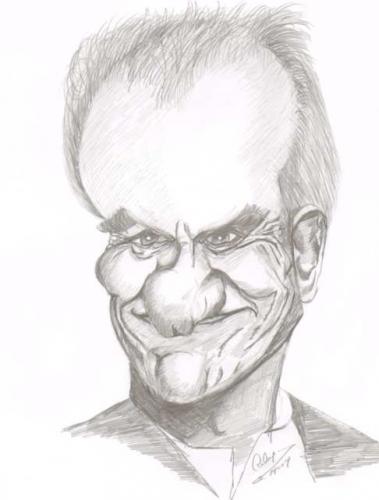 Cartoon: Malcolm McDowell (medium) by cabap tagged caricature