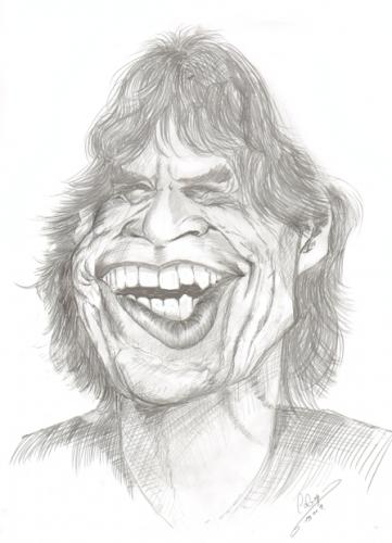 Cartoon: Mick Jagger (medium) by cabap tagged caricature