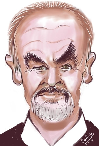 Cartoon: Sean Connery (medium) by cabap tagged caricature