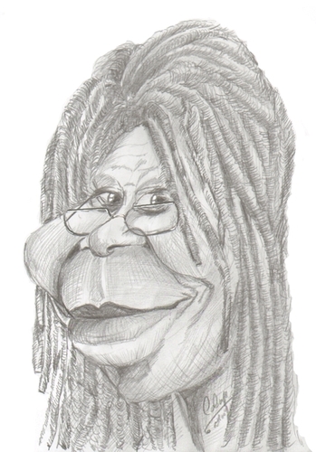 Cartoon: Whoopi Goldberg (medium) by cabap tagged caricature