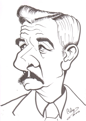 Cartoon: William Faulkner (medium) by cabap tagged caricature