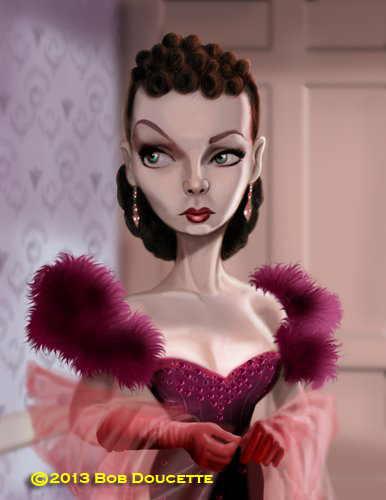 Cartoon: Vivian Leigh (medium) by tobo tagged vivian,leigh