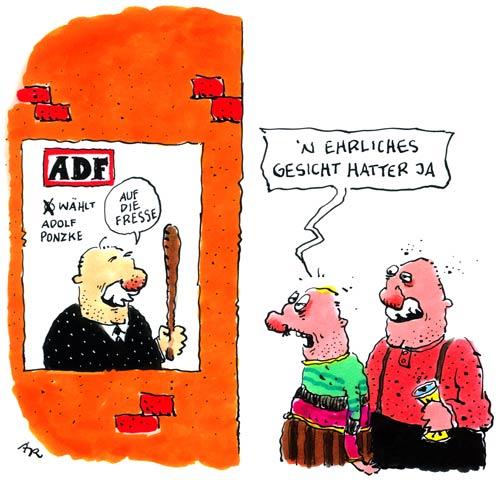 Cartoon: Wahlplakat (medium) by ari tagged politiker,wahlkampf,partei,politik,nazi,plakat,wahl