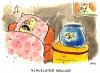 Cartoon: Wecker (small) by ari tagged blub,schlaf,bett,traum,wecker,fisch,haustier,nacht,ruhe,erwachen