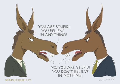 Cartoon: Mules (medium) by Wilmarx tagged behavior,stupidity,mule,animal