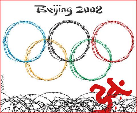 Cartoon: Tibet ... (medium) by Wilmarx tagged tibet,china,olympics