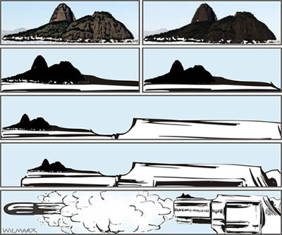 Cartoon: Tiro de Janeiro (medium) by Wilmarx tagged violencia