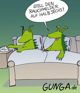 Cartoon: Rauchmelder (medium) by Gunga tagged rauchmelder