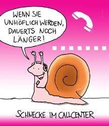 Cartoon: Schnecke im Callcenter (medium) by Gunga tagged schnecke,im,callcenter