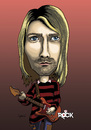 Cartoon: Kurt Cobain - Nirvana (small) by mitosdorock tagged rock,kurt,cobain,nirvana