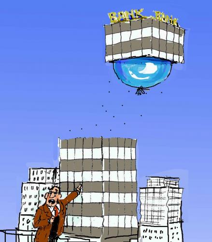 Cartoon: bank (medium) by Miro tagged bank