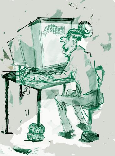 Cartoon: Computer (medium) by Miro tagged computer,internet