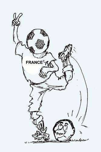 Cartoon: FRANCE (medium) by Miro tagged football