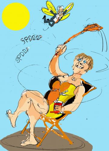 Cartoon: merkel 4 (medium) by Miro tagged merkel