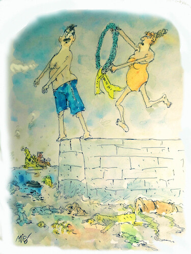 Cartoon: no text (medium) by Miro tagged no,text