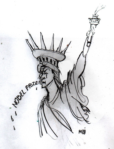 Cartoon: Nobel (medium) by Miro tagged barak,obama