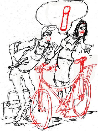 Cartoon: sexy bike (medium) by Miro tagged sexy,bike