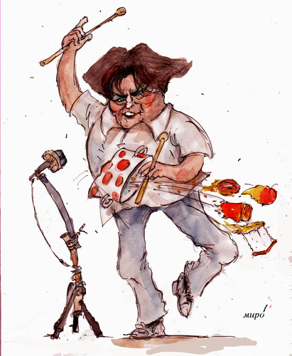 Cartoon: Tavitjan (medium) by Miro tagged muzicar