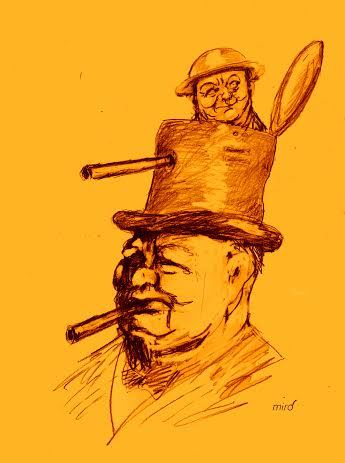 Cartoon: WINSTON CHERCHILL (medium) by Miro tagged no,koment