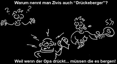 Cartoon: Drückeberg (medium) by Newbridge tagged zivi,zivildienst,drückeberger,altenheim,sozial