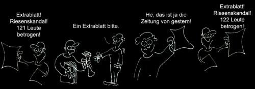 Cartoon: Extrablatt (medium) by Newbridge tagged extrablatt,zeitung,sondermeldung,betrug,betrogen