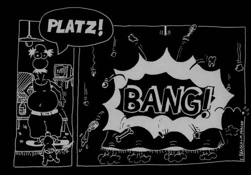 Cartoon: Platz! (medium) by Newbridge tagged hund,befehl,dressur,bang
