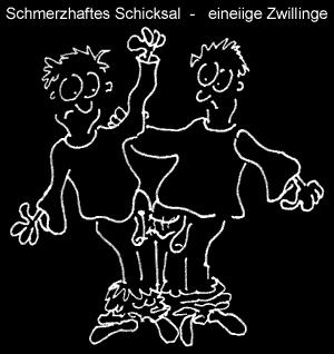 Cartoon: Schmerzhaft (medium) by Newbridge tagged schmerz,zwilling